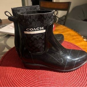 Coach rain booties. Worn twice,